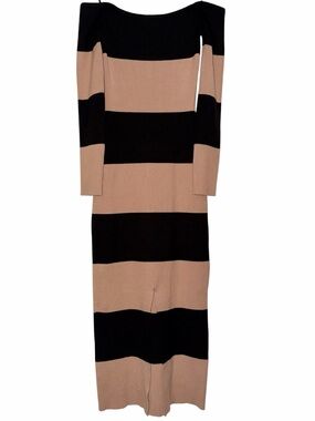 LE LIS Size XS Ribbed Striped Dress